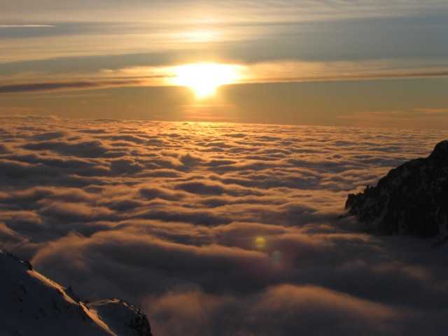 couché de soleil sous la grande Lauzière