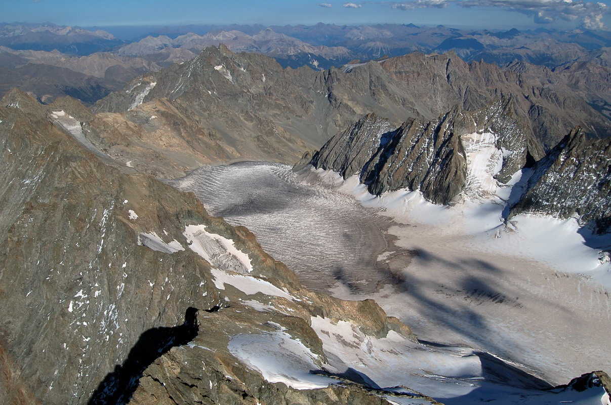 vue sur le glacier Blanc