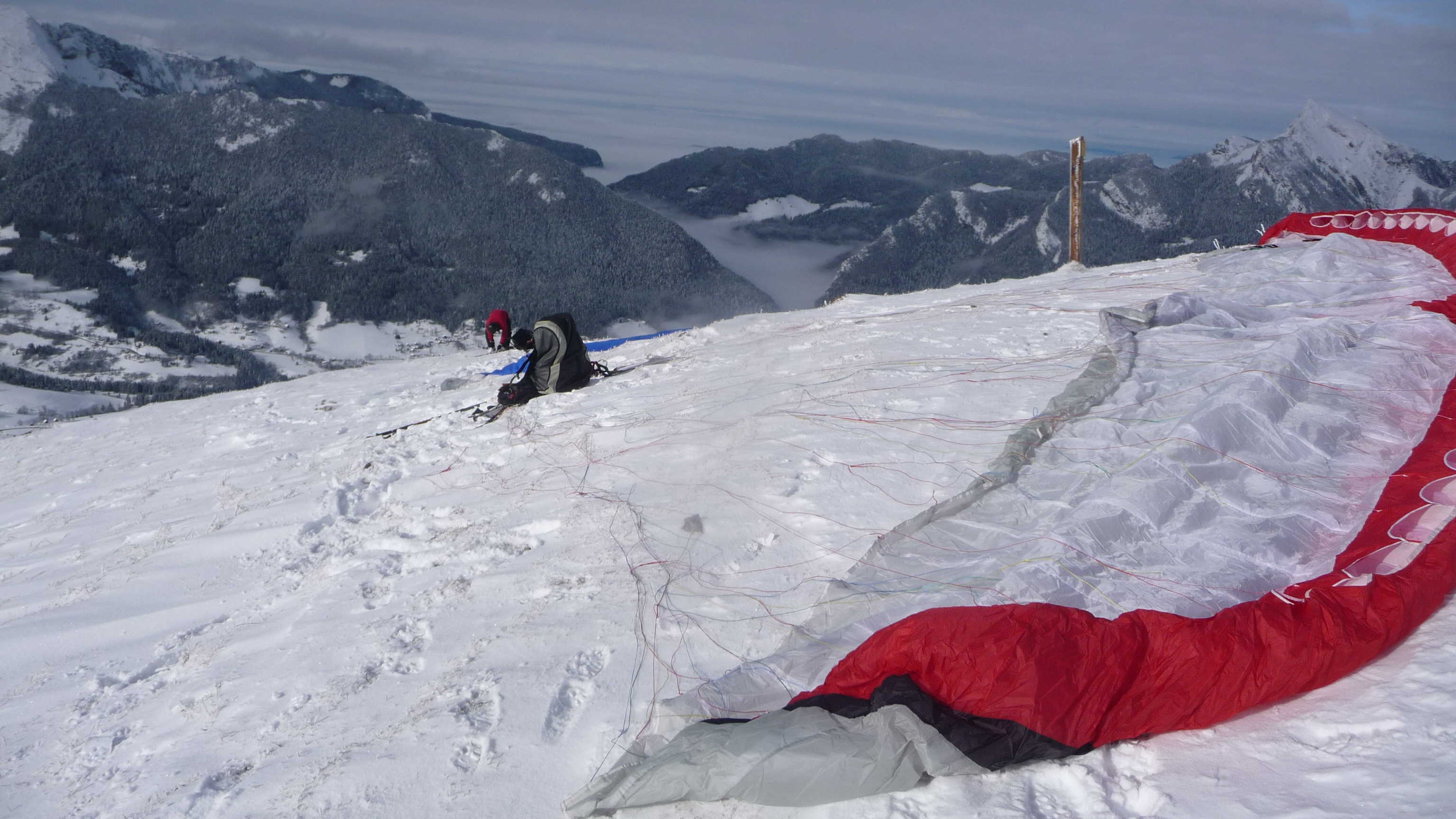 prepartion de voiles au sommet