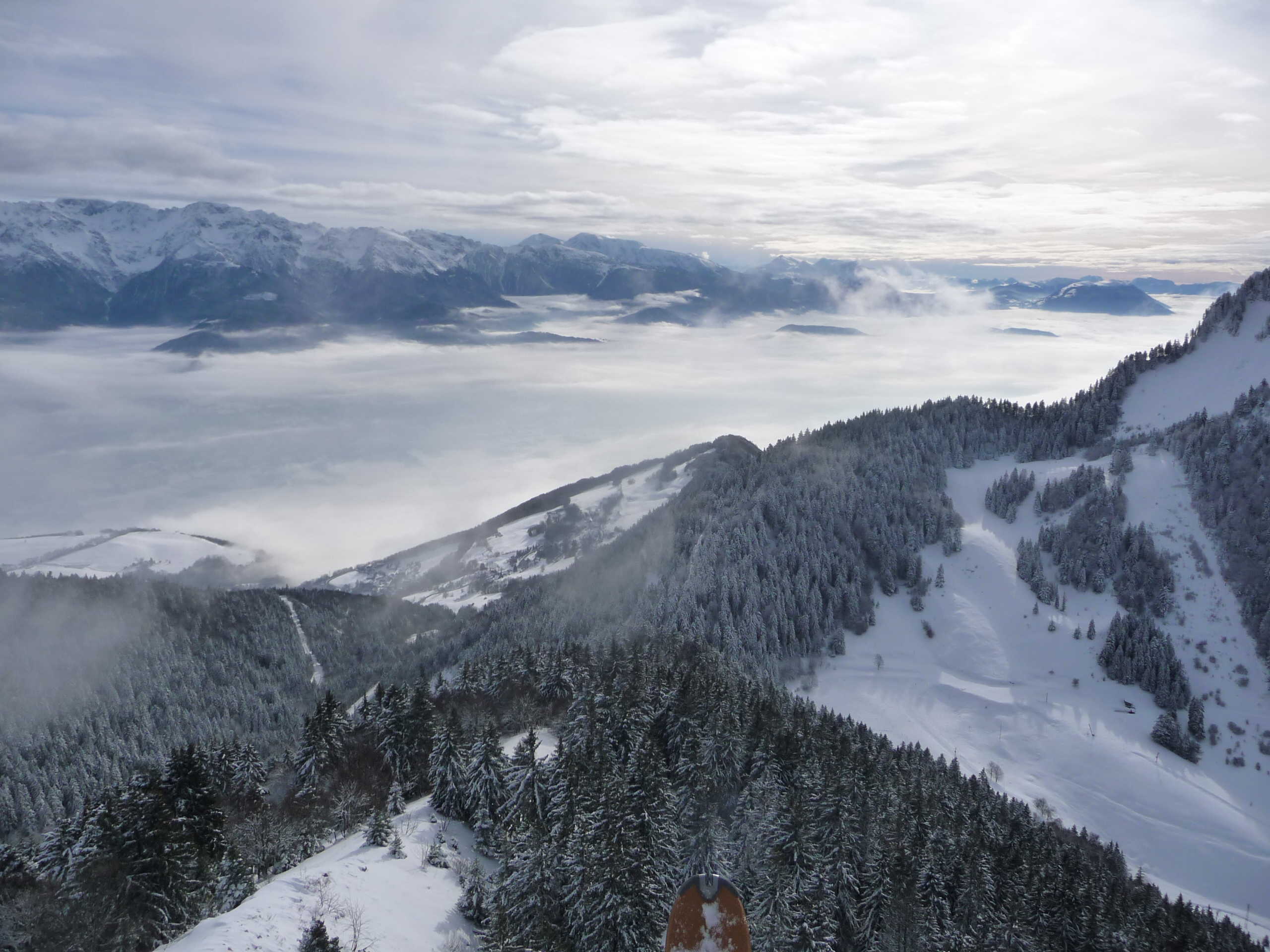 Vue de la vallée en l'air