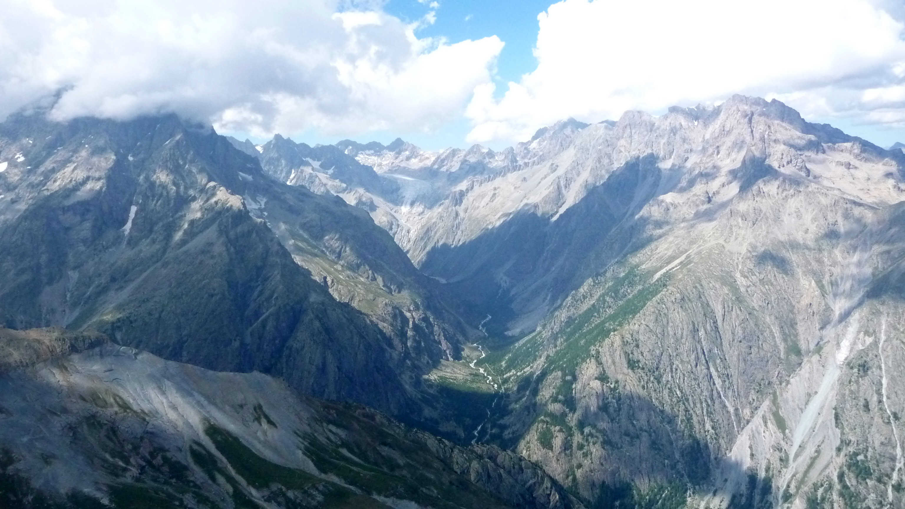 le pelvoux et le glacier blanc