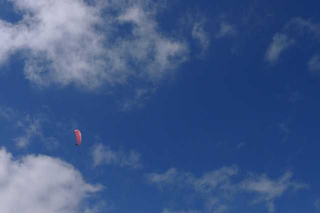 Eric dans les nuages avant sa promenade vers le Moucherotte