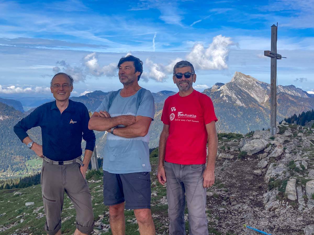 Philippe, Jacques et Jean-Pierre au sommet