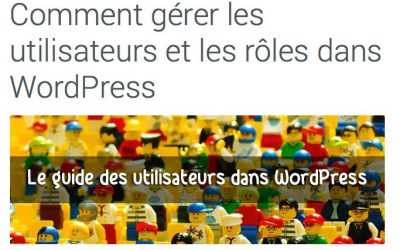 Les rôles dans WordPress