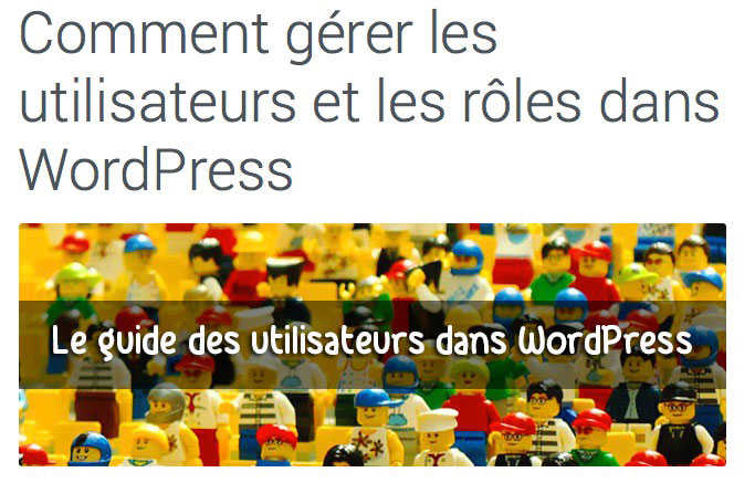 Les rôles dans WordPress