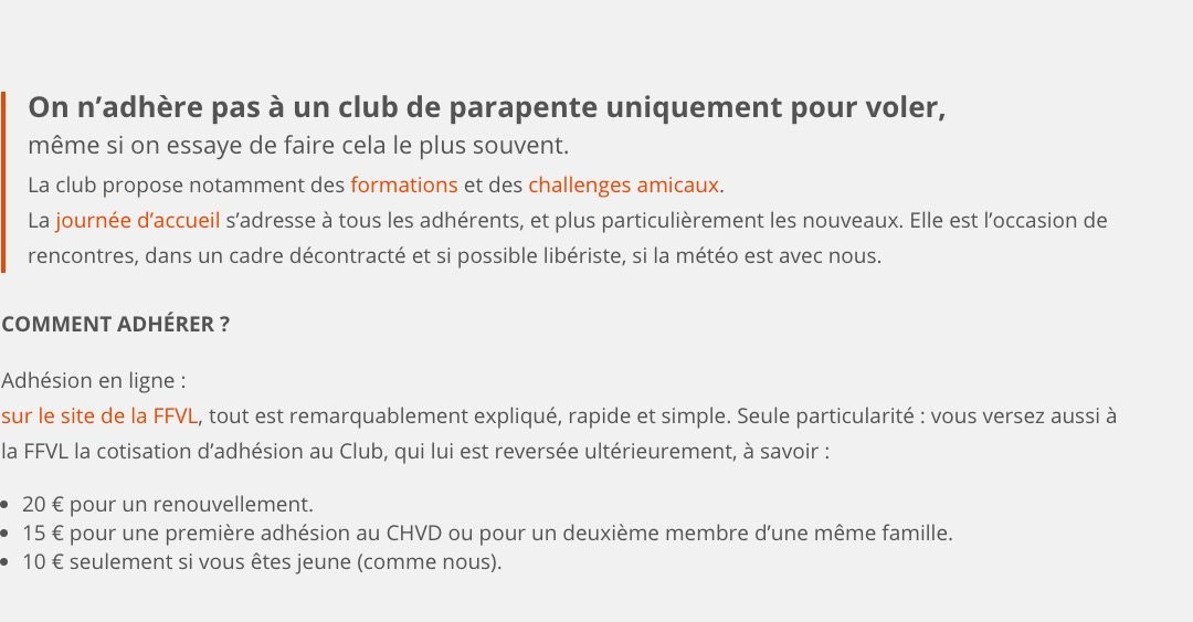 Comment adhérer au club ?