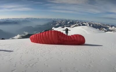 Paralpinisme au Pelvoux par le couloir Mettrier