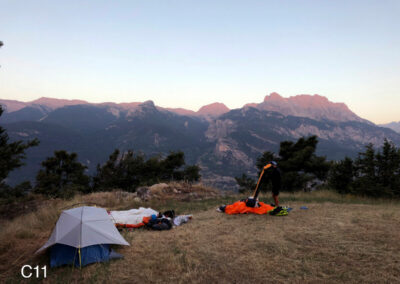 Bivouac CHVD au-dessus de St Crépin entre 2 vols sur les Ecrins