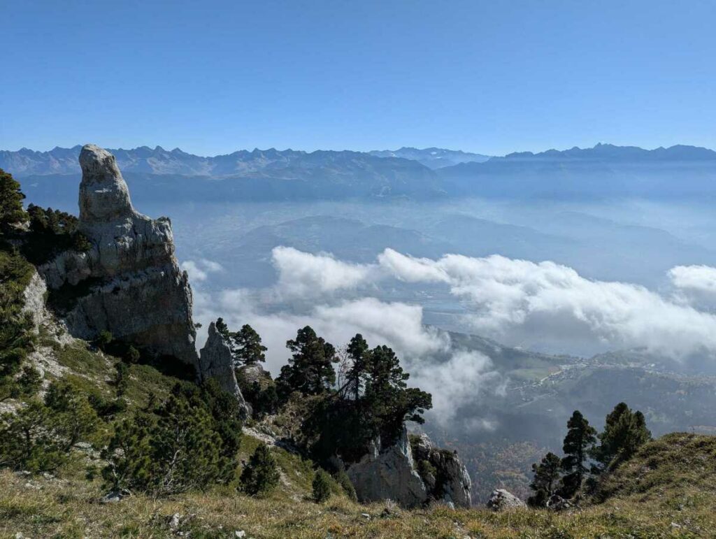 Pas de mer de nuage en Chartreuse, et celle du Grésivaudan disparait