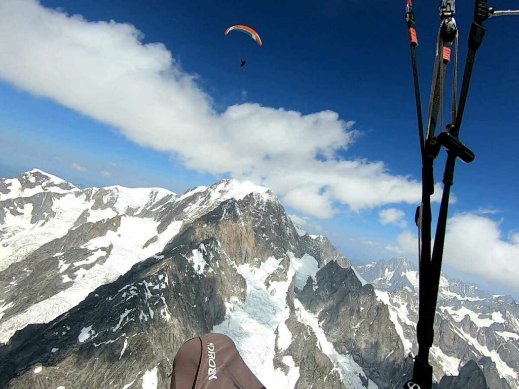 Mont Brouillard, le Mont Blanc et Charles au dessus